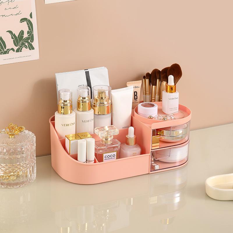 Desktop Storage Box for Stationery, Cosmetics, and Dormitory Use
