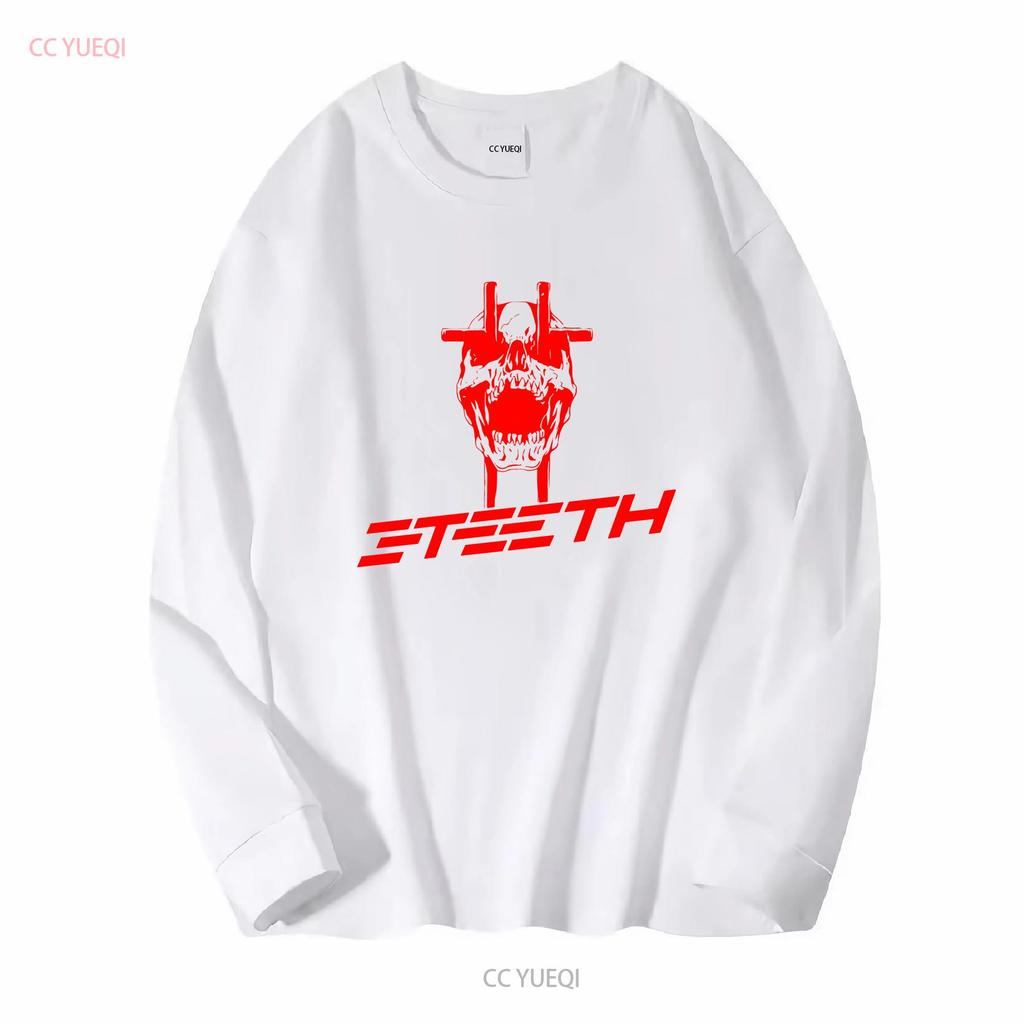 NEW ARRIVAL 3 TEETH AMERICAN METAL BAND T SHIRT long or short sleeves vintage Washed Versatile Slightly homme designer clothes