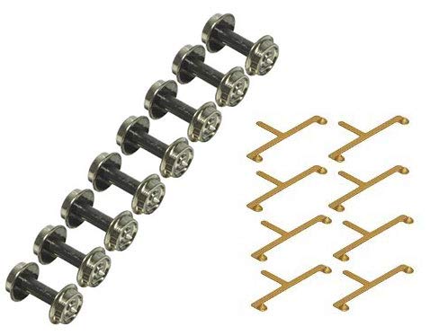 Greenmax N Gauge Current Collecting Wheels, Pivot Current Collecting System Compatible, Black, 8640, Model Railroad Supplies