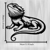 Realistic Bearded Dragon Iron Wall Sculpture Weatherproof Outdoor Art Garden Fence Decor Reptile Lover Gift Halloween Housewarming