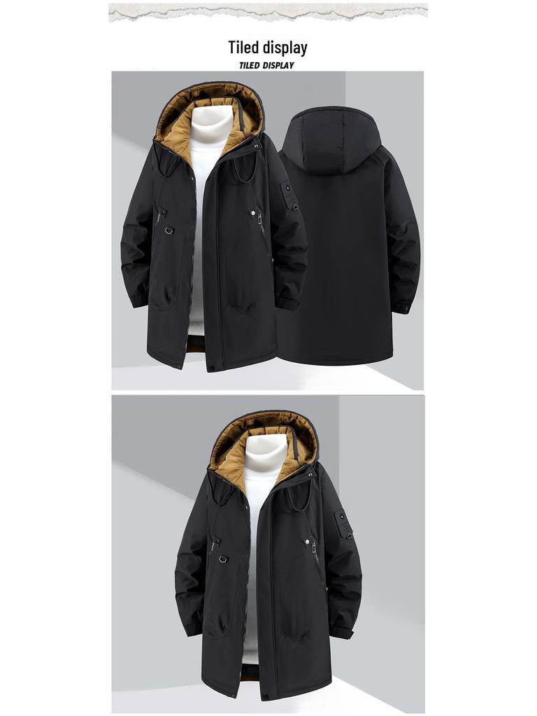 Men's Plus Size Casual Winter Down Jacket - Lightweight, Trendy, and Loose Fit