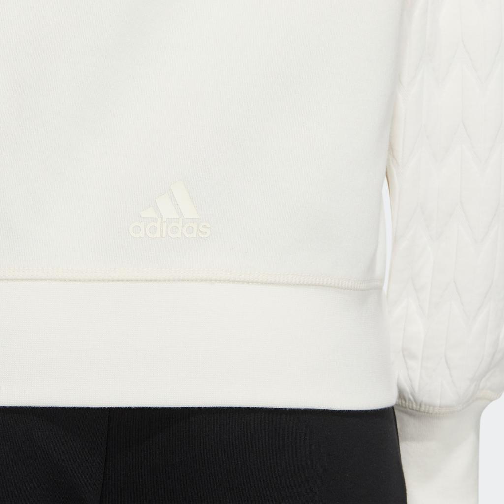 Adidas Essential Logo Embroidered Hoodie Women Tops White HM7104