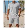 Summer New Men's POLO Shirt Suit Casual Sports Versatile Slim Short-sleeved Shorts Fashion Suit
