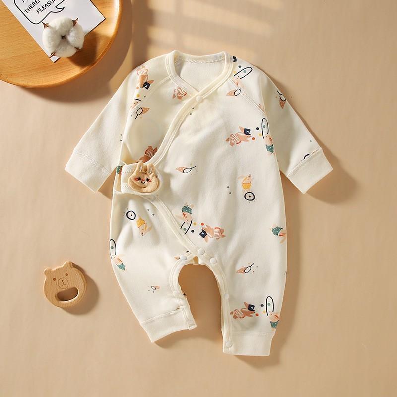 Baby Romper With Pure Cotton Long Sleeve Design For Newborns And Toddlers