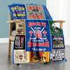Blue Hockey Customize Text Blanket Gift Personalized Blanket Soft & Cozy Suitable for Chair Sofa Couch Nap Ideal for All Seasons