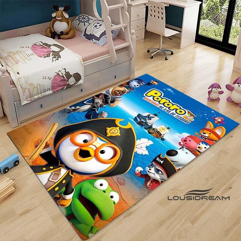 2026 Tappeti con Motivo a Forma di Pesce Carino P-Pororo-Park 15 Misure Tappetino per Pavimento Soggiorno Camera da Letto Comodino Tappeto Area Tappeto per Giochi Camera dei Bambini Decorazione per la Casa
