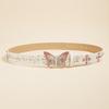 Elegant Rhinestones Buckle Waist Belt for Adult Butterfly Belt for Jeans Skirt