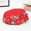Women's Hat Retro British Style Handmade Flowers Diamond Wool Beret Autumn and Winter Style Flight Attendant Hat