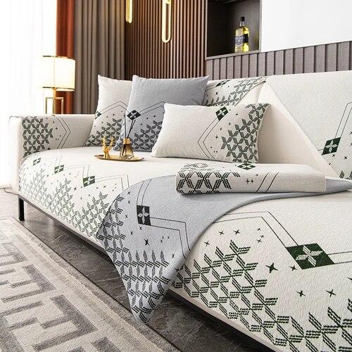 Chenille Sofa Mat Four Seasons Universal Anti Slip Leather Sofa Cover All Inclusive Universal Backrest Cover Cloth Towel