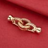 Conector de Pulsera de Perlas de Doble Anillo de Plata de Ley S925 con Circonita Cúbica, Cierre para Joyería DIY Hecho a Mano