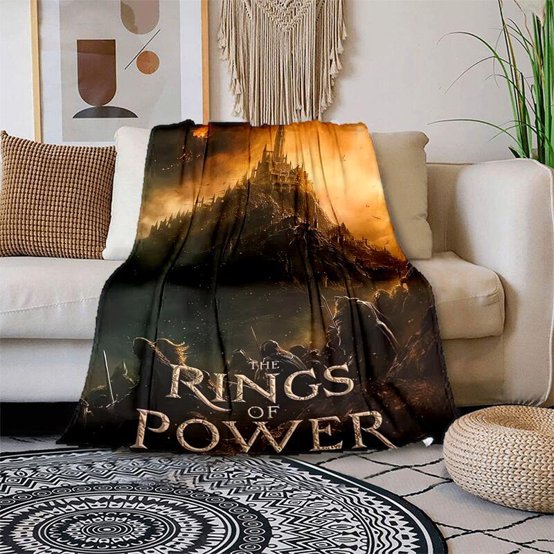1 Stück Der Herr der Ringe Poster Cartoon Decke, Tragbare Decke für Reisen & Camping, Ganzjahres-Kuscheldecke, Ideales Geschenk