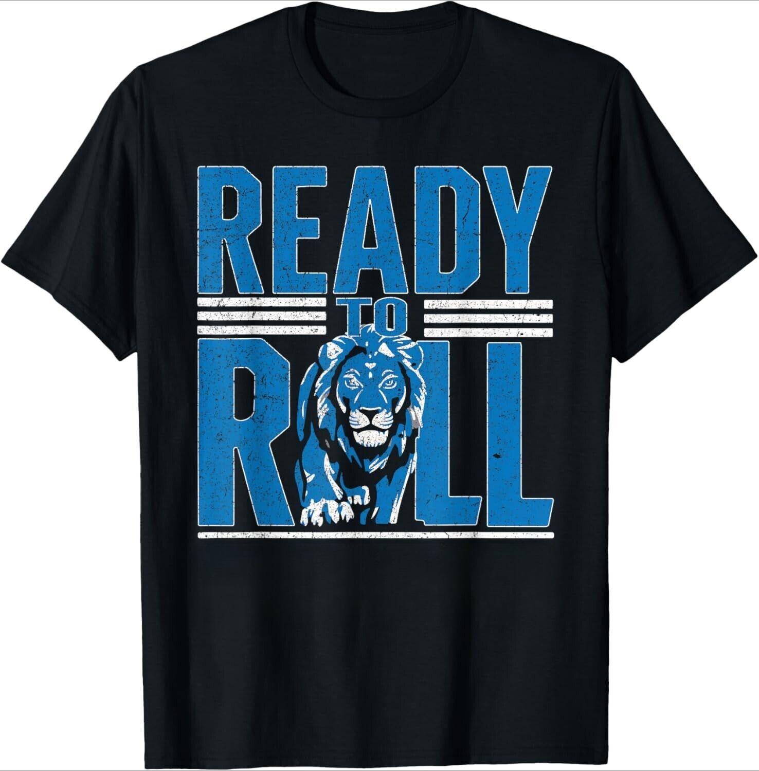 

Ready To Roll Lion Graphic T-shirt Unisex Fashion Casual Comfort Top Short sleeve crewneck vintage shirt 4XL