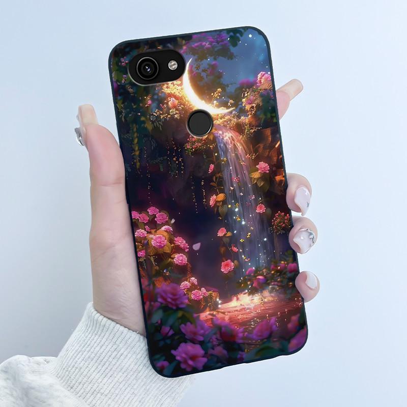 For Google Pixel 3 3a XL Case Cute Rabbit Black Soft TPU Silicone Cover for Pixel 3 XL Phone Cases Pixel3A 3 A Pixel3 3XL Capa