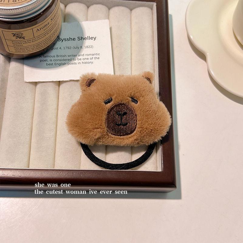 Capybara Girl Face Washing Plush Headband