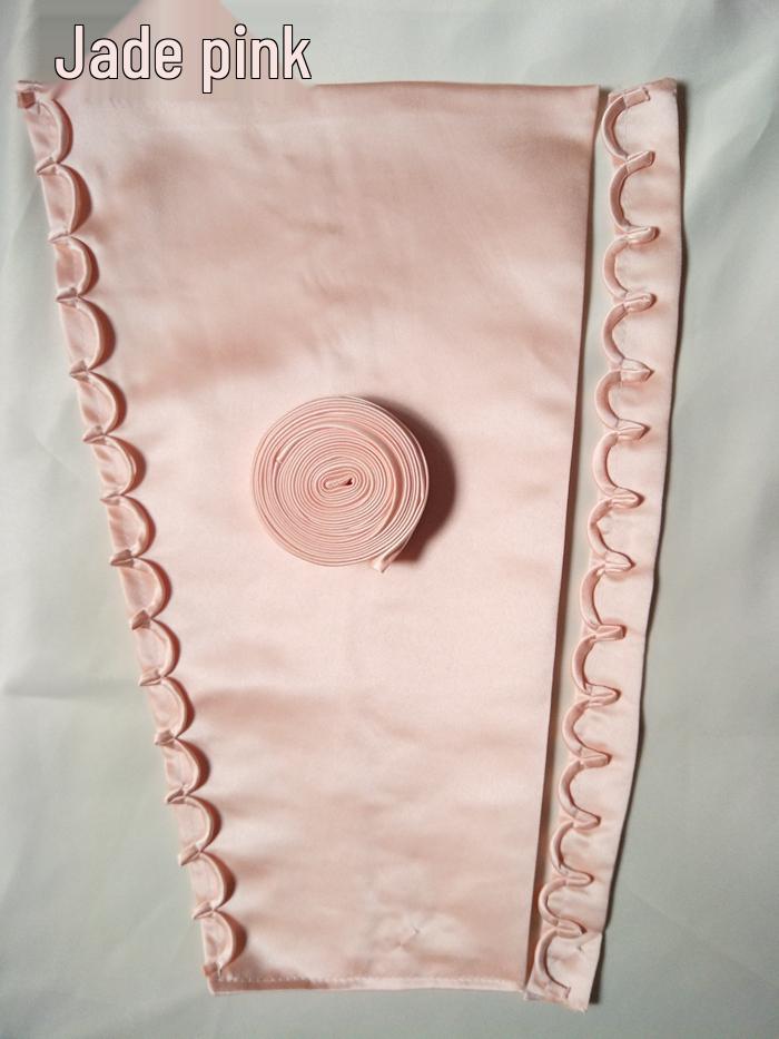 Dreiteiliges Mehrfarbiges Satin-Hochzeitskleid-Accessoire-Set: Reißverschluss hinten zu Korsett-Umwandlung mit Einsatzelement, Knöpfen und Schnur.