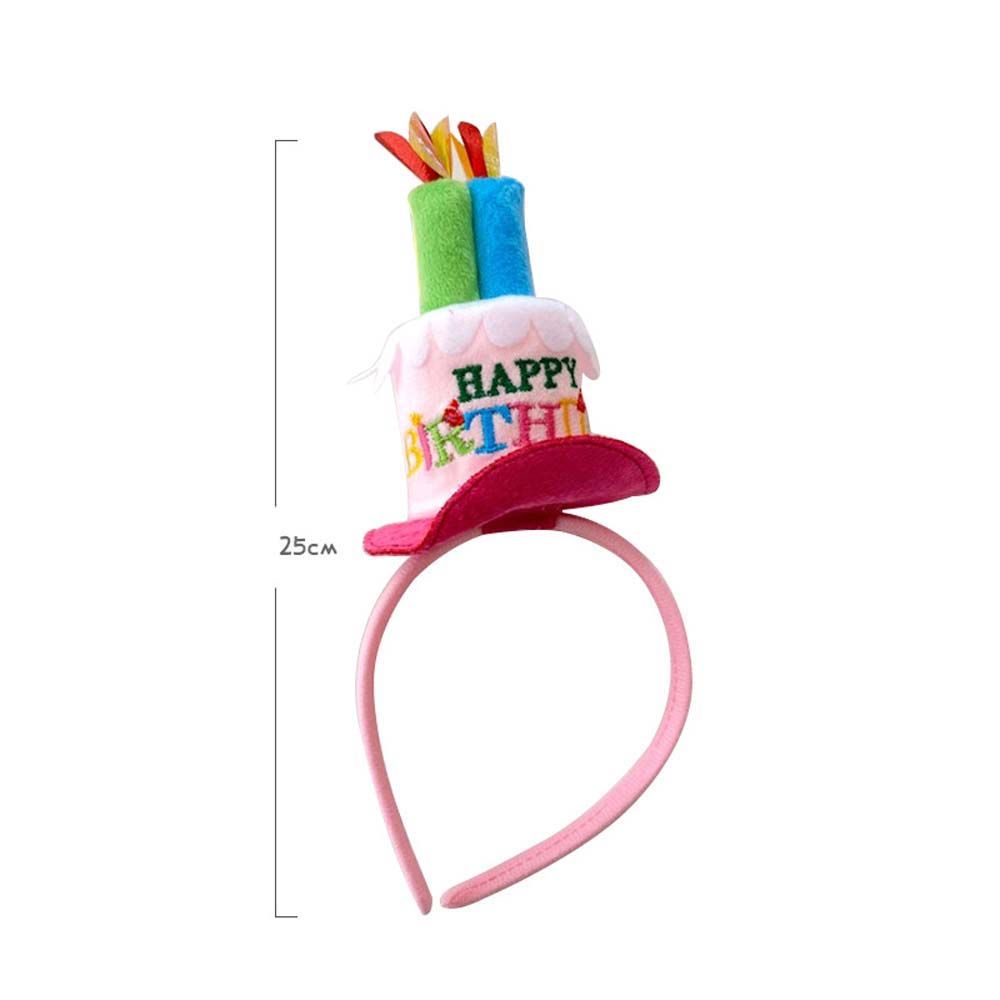 Photo Props Hair Band Birthday Decoration Birthday Cake Headband Hair Hoop Happy Birthday Headband