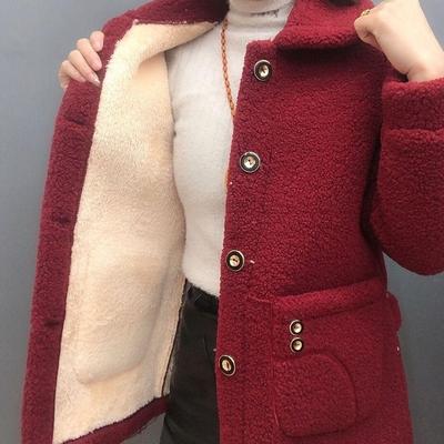 Herbst und Winter Verdickte Lamm Wolle Frauen Mantel Patchwork Pelz Casual Vintage Kleidung Plus Größe 4xl