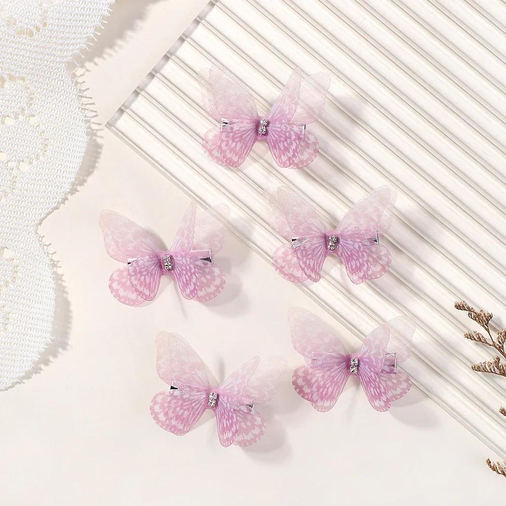 

LOVEKIKI Sweet Butterfly Hairclips for Women Korea Hair Accessories 5Pcs/set Dress Up for Hair Alloy Clip Girls Hairpin Headwear