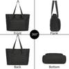Women's 15.6 Inch Laptop Tote Bag in Classic Nyl, Large Capacity with Frt Pocket, Casual Business Travel Bag