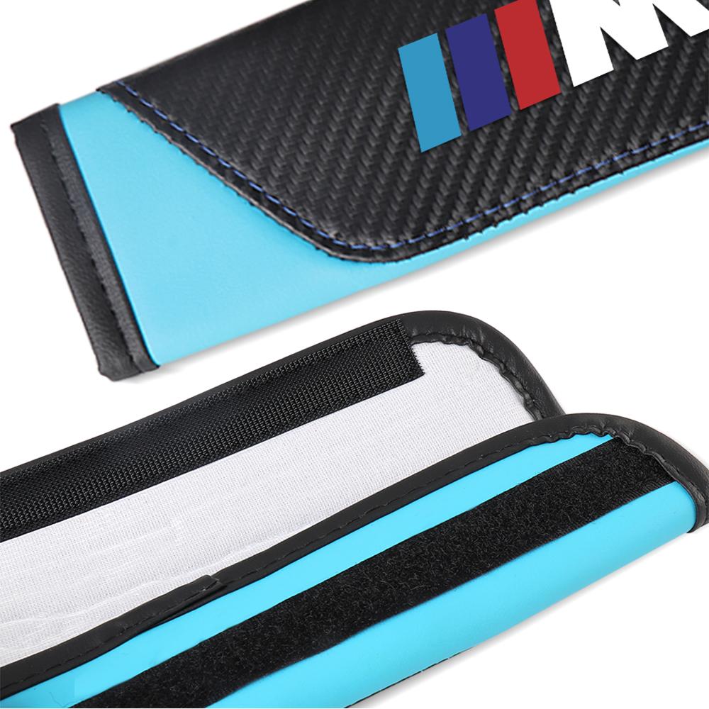 2pcs Universal Car Safety Belt Cover Adjustable Seat Belt Cover Shoulder Strap Covers For BMW M M1 M2 M3 M4 Auto Accessories