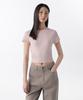 MUSINSA STANDARD WOMAN Women'S Slim Crop Crew Neck T-Shirt [Desert Pink]