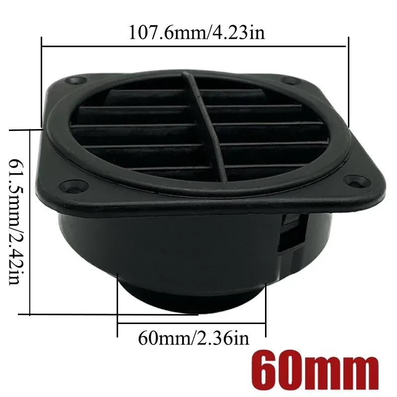 4X 42mm/60mm/75mm/90mm Warm Heater Parking Heater Air Vent Car Heater Ducting Duct Air Outlet Black For Webasto Truck Auto Parts