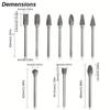 Tungsten Carbide Burr Set Milling Cutter Kit File Rasp Carve Engrave Metal Wood Aluminium Plastic Stone Rotary Tool Power Drill