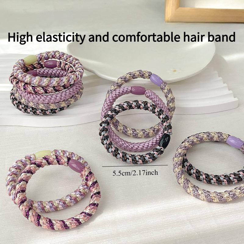 15PCS High Elastic Sports Hair Band Female Tie Head Rubber Band Bold Pull Constant Headrope High Ponytail Hair Rope Headgear