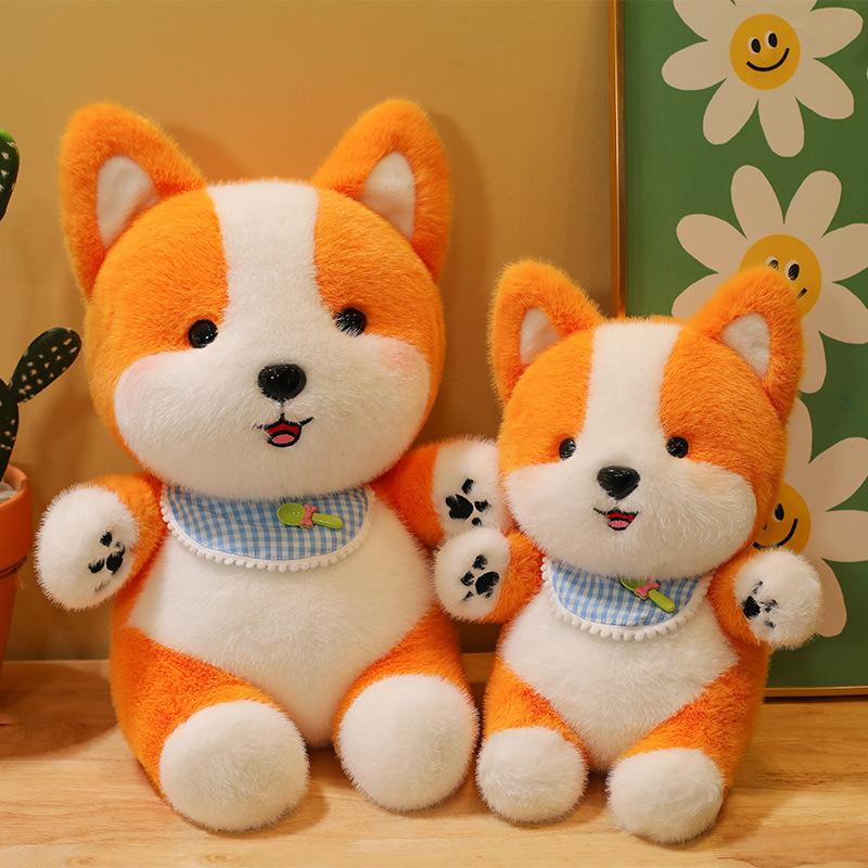 Eșarfă creativă nouă păpușă Shiba Inu câine câine păpușă pat somn liniștitor pernă decorativă piață de noapte inel păpușă