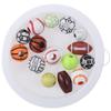 200 PCS Sports Beads Sports Ball Beads Acrylic Pony Beads Shapes Baseball Beads  Necklace