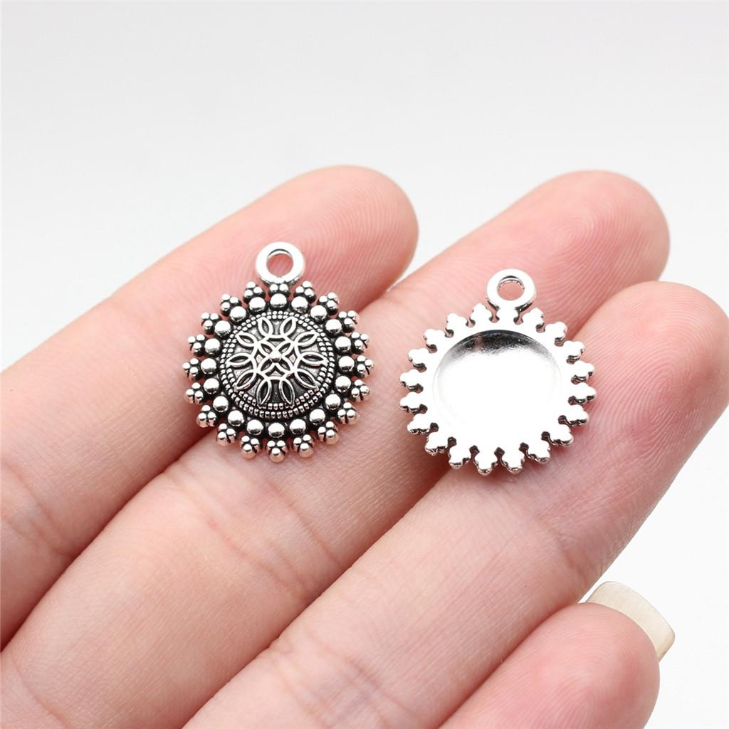 Charms Small Flower Pendants Wedding Jewelry Findings QC116