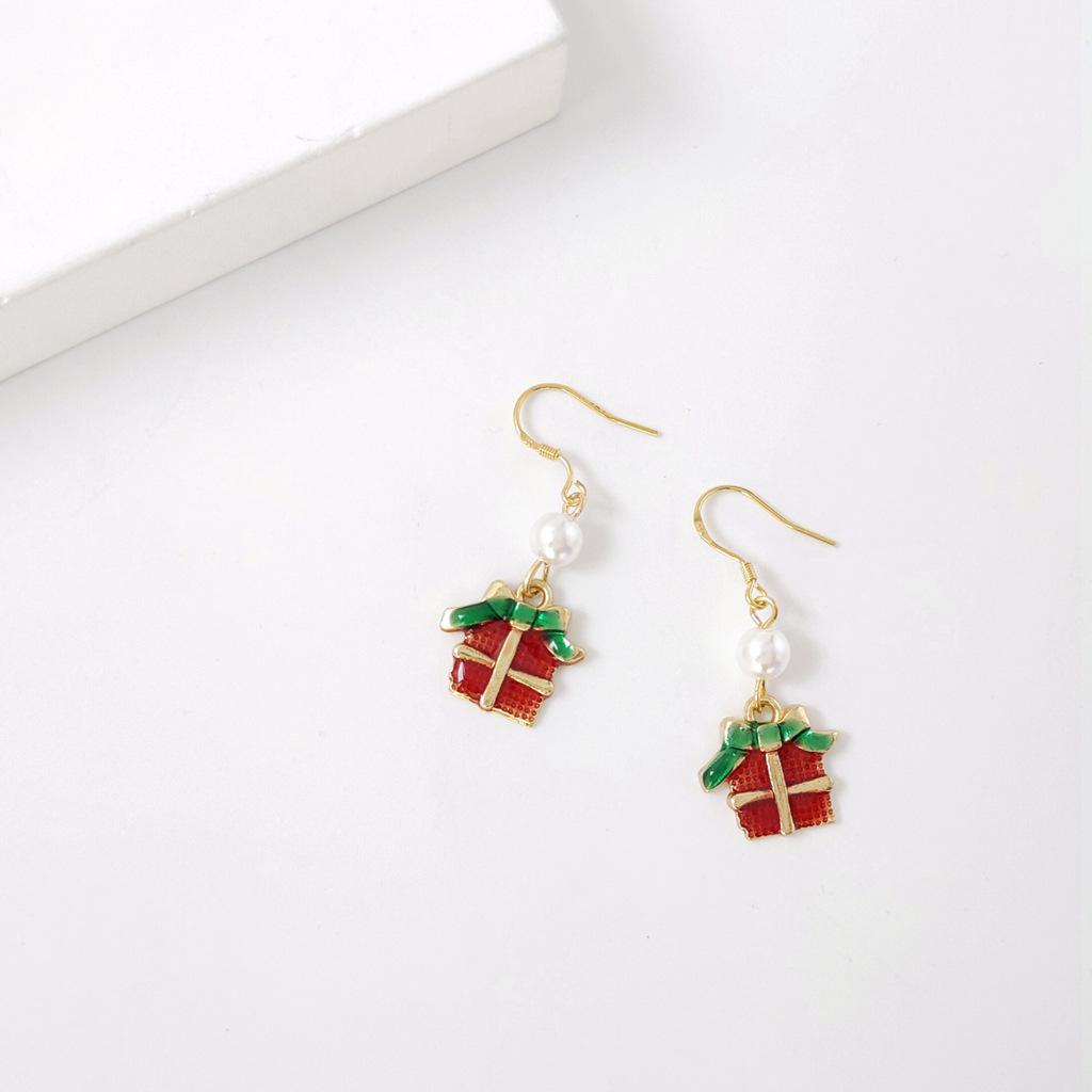 

S925 Silver Reindeer & Santa Claus Earrings - Cute, Versatile Christmas Gift for Girls