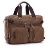 Cross-Border Multifunctional Canvas Backpack: Briefcase, Handbag & Shoulder Bag with Large Capacity for Laptops & Casual Travel.