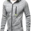 New Style, Men's Sports Casual Jacquard Sweatshirt Fleece Cardigan Hooded Jacket 1
