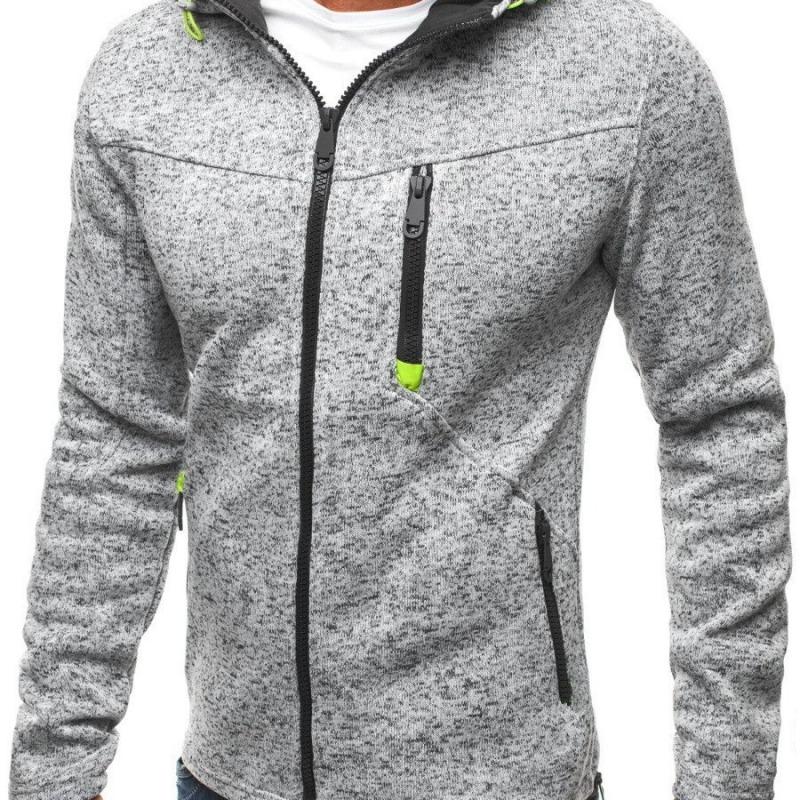 New style, men's sports casual jacquard sweatshirt fleece cardigan hooded jacket 1