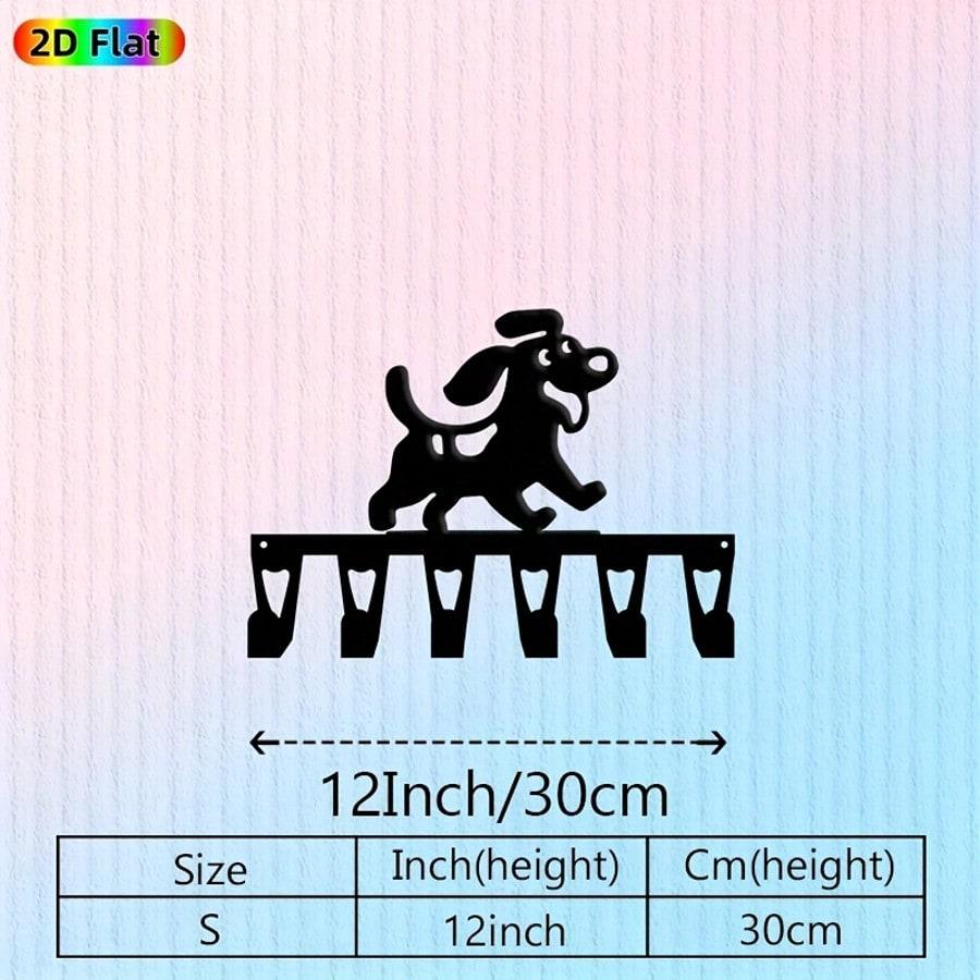 

Retro Dog Pacifier Hook with Glasses Metal Wall Decor 6 Hooks Handmade Iron Art TY10262