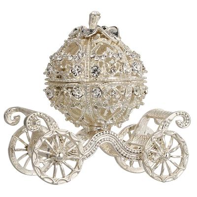 Rhinestone Crystal Pumpkin Trinket Box Cinderella Carriage Jewelry Chests Creative Gift Ornament  Carriage Bags Accessories Gift