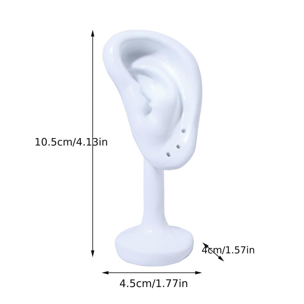 Realistic Ear-Shaped Earring Display Stand Suitable for Dresser - Freestanding Ear Organizer with Ear for Earrings Storage