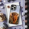Cute Art Highland Cow For iPhone 15,Mini,13,Max,11,16,17,14,Plus,12,Pro,For Magsafe,Magnetic Wireless Charging Case