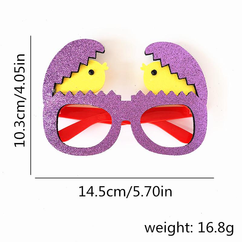Easter Cartoon Glasses with Colorful Egg, Rabbit, Chick Designs for Adults and Kids - Perfect for Festival Parties