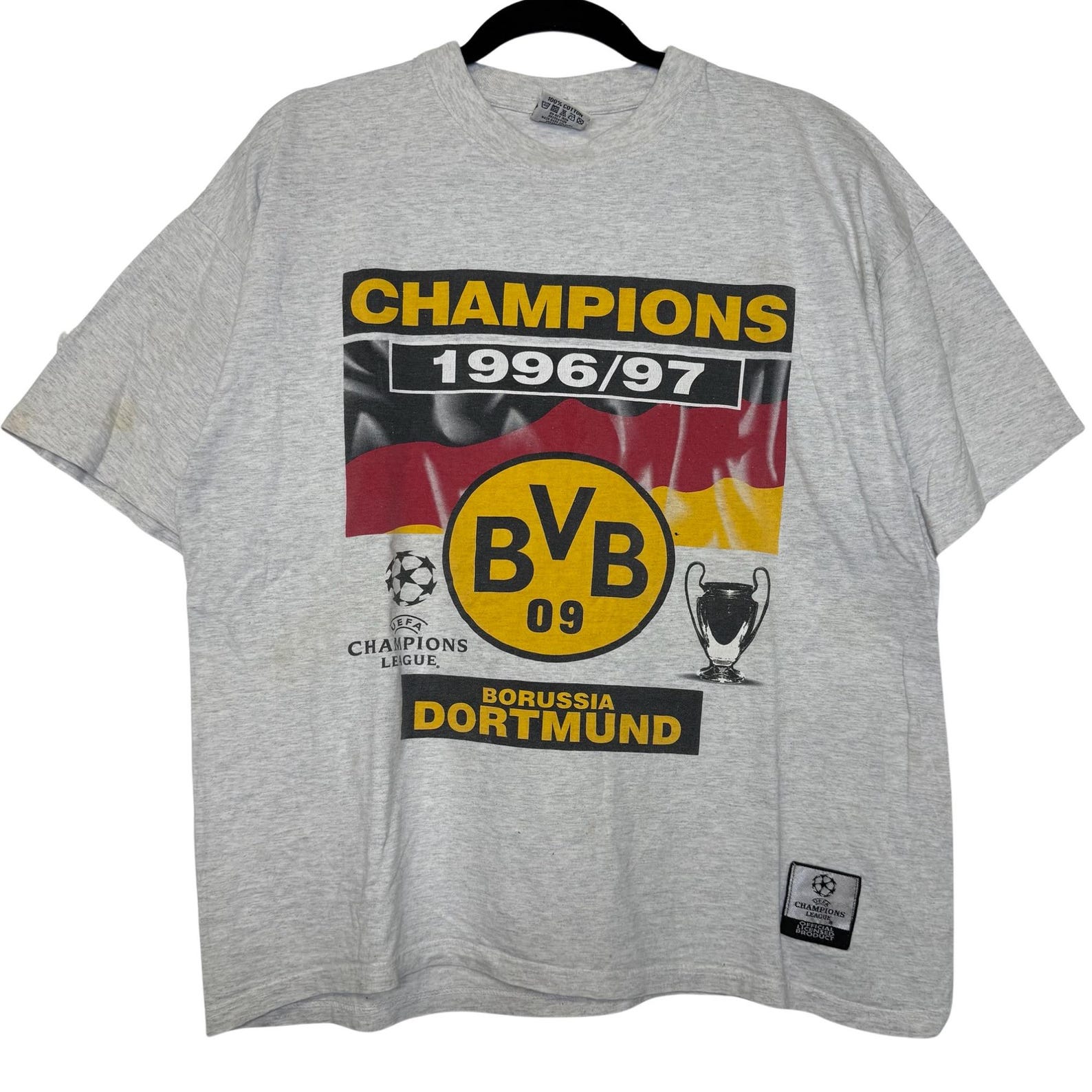 1996 Borussia Dortmund Germany Futbol Soccer T shirt Sz L (B2951) 4XL