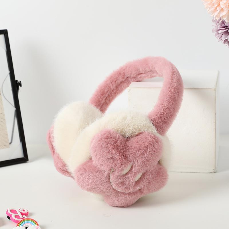 Cold Protection Student Ear Covers Cute Cartoon and Warm Plush Foldable Ear Cups for Autumn and Winter Outdoor Cycling Ear Packs