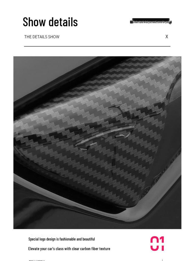 Tesla Model 3Y 2024 Side Camera Anti-Scratch Fender Cover