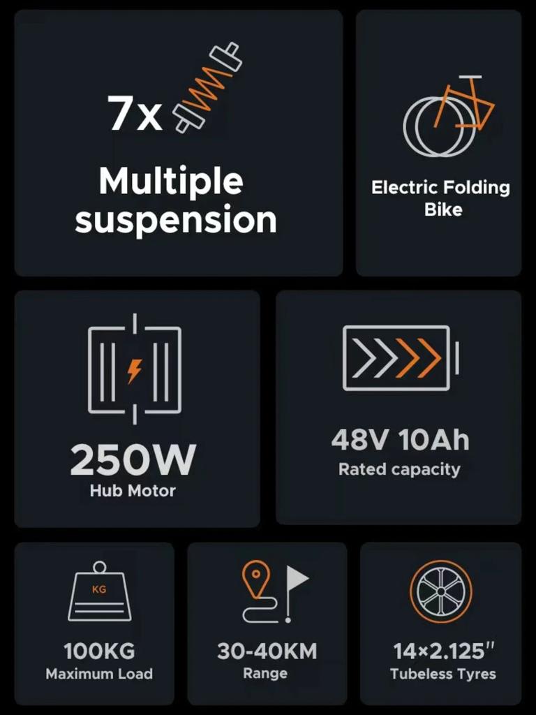 ENGWE T14 Electric Bike 250W Brushless Motor 48V10AH Lithium Battery Aluminum Alloy E-Bike 14 Inch Tires Snow Electric Bicycle