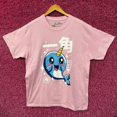 Kawaii Sparkling Narwahl Cute Anime Pop Art Threadless Tee L