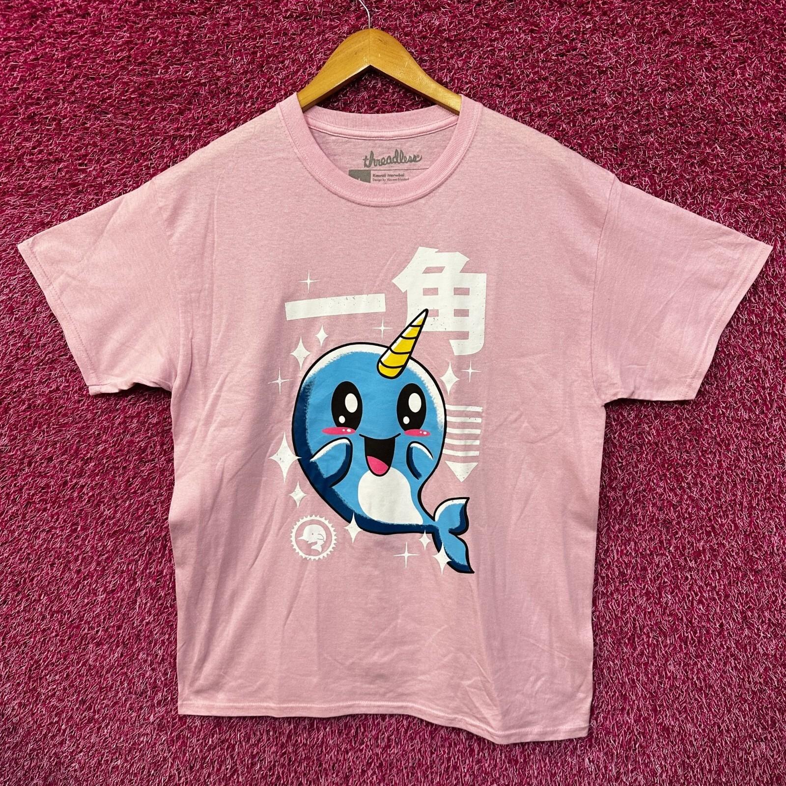 

Kawaii Sparkling Narwahl Cute Anime Pop Art Threadless Tee L XL