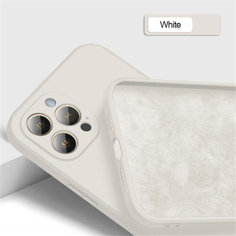 Soft Square Liquid Silicone Phone Case For iPhone 15 Pro Max Plus 15Pro 15Plus 15Pro Max Shockproof TPU Full Back Cover Shell