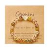 12 Constellation Crystal Beaded Bracelets for Women Men Natural Stone Handmade Cancer Virgo Leo Bangle Energy Friendship Jewelry