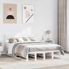 VidaXL Bed Frame with Headboard White 120x190 Cm Solid Pine Wood, Bed, Bedroom Furniture, Wooden Bed, Bed 3302310