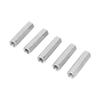 5pcs Coarse Hex Coupling Nuts Durable Studding Fasteners  For Construction Hardware